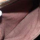 FENDI Zucchino Canvas Shoulder Bag Vintage Brown Auth ti3193-12