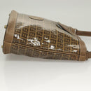 FENDI Zucchino Canvas Shoulder Bag Vintage Brown Auth ti3193-3