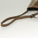 FENDI Zucchino Canvas Shoulder Bag Vintage Brown Auth ti3193-7