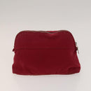 HERMES Pouch Canvas 5Set White Red Green Auth ti3194-13