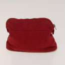 HERMES Pouch Canvas 5Set White Red Green Auth ti3194-18