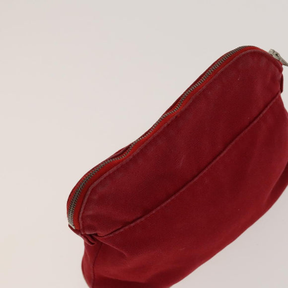 HERMES Pouch Canvas 5Set White Red Green Auth ti3194