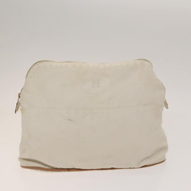 HERMES Pouch Canvas 5Set White Red Green Auth ti3194 - 0