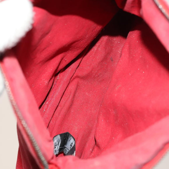 HERMES Pouch Canvas 5Set White Red Green Auth ti3194