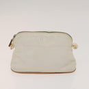 HERMES Pouch Canvas 5Set White Red Green Auth ti3194-22