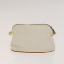 HERMES Pouch Canvas 5Set White Red Green Auth ti3194-23