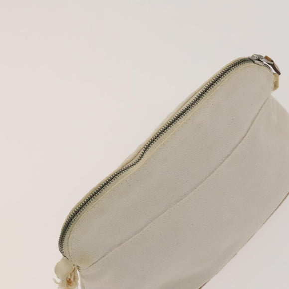 HERMES Pouch Canvas 5Set White Red Green Auth ti3194