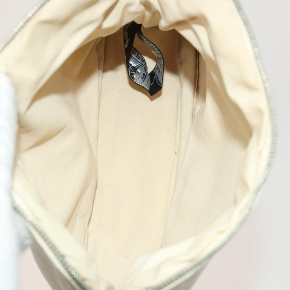 HERMES Pouch Canvas 5Set White Red Green Auth ti3194