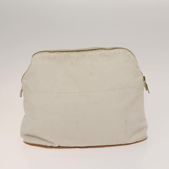 HERMES Pouch Canvas 5Set White Red Green Auth ti3194