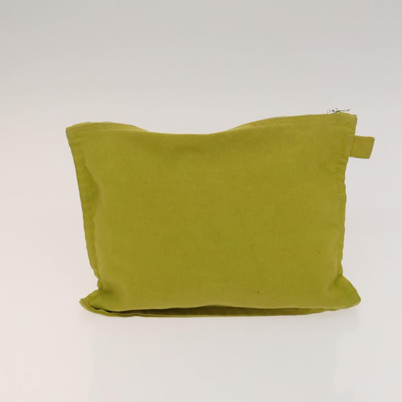 HERMES Pouch Canvas 5Set White Red Green Auth ti3194