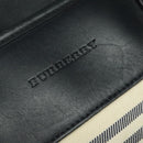 BURBERRY Nova Check Boston Bag Canvas Beige Silver Auth ti3201-17