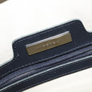 BURBERRY Nova Check Boston Bag Canvas Beige Silver Auth ti3201-10