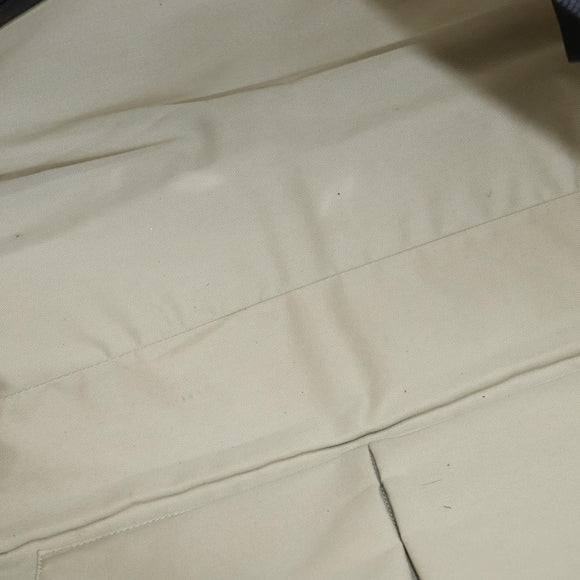 BURBERRY Nova Check Boston Bag Canvas Beige Silver Auth ti3201