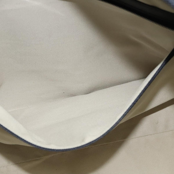 BURBERRY Nova Check Boston Bag Canvas Beige Silver Auth ti3201