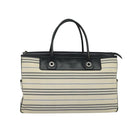 BURBERRY Nova Check Boston Bag Canvas Beige Silver Auth ti3201-13
