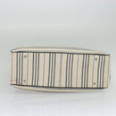 BURBERRY Nova Check Boston Bag Canvas Beige Silver Auth ti3201-5