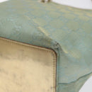 GUCCI GG Canvas Tote Bag Light Blue Gold 002 1099 Auth ti3205-15