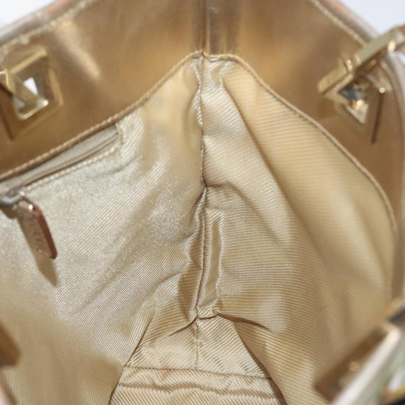 GUCCI GG Canvas Tote Bag Light Blue Gold 002 1099 Auth ti3205