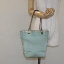 GUCCI GG Canvas Tote Bag Light Blue Gold 002 1099 Auth ti3205-21