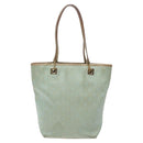 GUCCI GG Canvas Tote Bag Light Blue Gold 002 1099 Auth ti3205-2