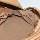 BALLY Hand Bag Leather Brown Gold Auth ti3209-17