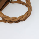 BALLY Hand Bag Leather Brown Gold Auth ti3209-7