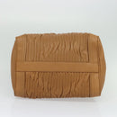 BALLY Hand Bag Leather Brown Gold Auth ti3209-9