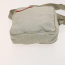 PRADA Sports Shoulder Bag Nylon 2Set Red Beige Silver Auth ti3215-15