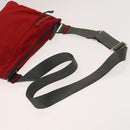 PRADA Sports Shoulder Bag Nylon 2Set Red Beige Silver Auth ti3215-5