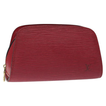 LOUIS VUITTON Epi Dauphine PM Pouch Castilian Red M48447 LV Auth ti3225