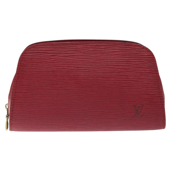 LOUIS VUITTON Epi Dauphine PM Pouch Castilian Red M48447 LV Auth ti3225