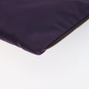 PRADA Pouch Nylon Purple Gold Auth ti3227-15