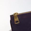 PRADA Pouch Nylon Purple Gold Auth ti3227-8