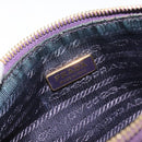 PRADA Pouch Nylon Purple Gold Auth ti3227-9