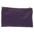 PRADA Pouch Nylon Purple Gold Auth ti3227-2