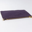 PRADA Pouch Nylon Purple Gold Auth ti3227-5