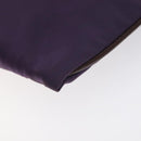 PRADA Pouch Nylon Purple Gold Auth ti3227-7