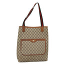 GUCCI GG Supreme Web Sherry Line Tote Bag PVC Beige Gold 39 002 4487 Auth ti3236-1