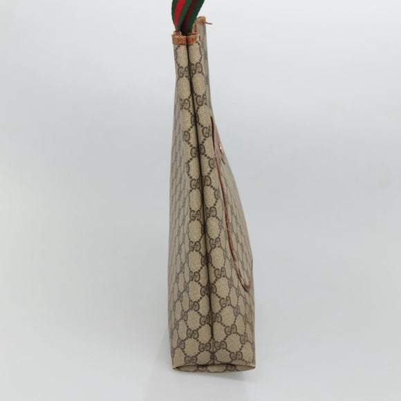 GUCCI GG Supreme Web Sherry Line Tote Bag PVC Beige Gold 39 002 4487 Auth ti3236