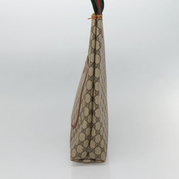 GUCCI GG Supreme Web Sherry Line Tote Bag PVC Beige Gold 39 002 4487 Auth ti3236