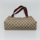 GUCCI GG Supreme Web Sherry Line Tote Bag PVC Beige Gold 39 002 4487 Auth ti3236-9
