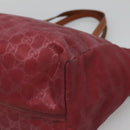 GUCCI GG Canvas Tote Bag Nylon Pink Silver 282439 Auth ti3238-9