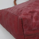 GUCCI GG Canvas Tote Bag Nylon Pink Silver 282439 Auth ti3238-14