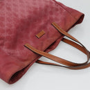 GUCCI GG Canvas Tote Bag Nylon Pink Silver 282439 Auth ti3238-6