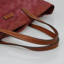 GUCCI GG Canvas Tote Bag Nylon Pink Silver 282439 Auth ti3238-7