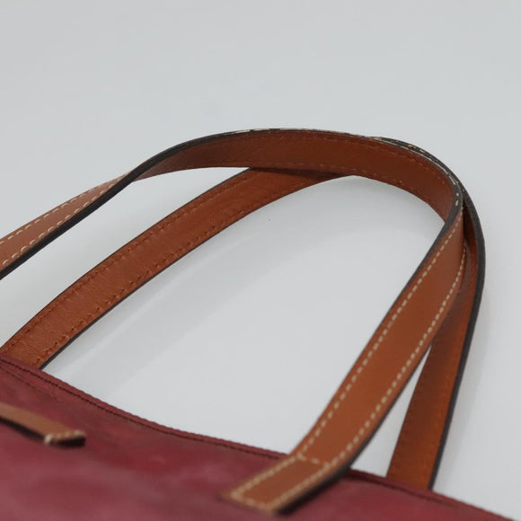 GUCCI GG Canvas Tote Bag Nylon Pink Silver 282439 Auth ti3238