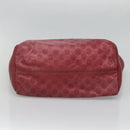 GUCCI GG Canvas Tote Bag Nylon Pink Silver 282439 Auth ti3238-5