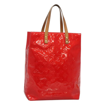 LOUIS VUITTON Monogram Vernis Reade MM Hand Bag Red Rouge M91086 LV Auth ti3239