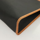 Christian Dior Clutch Bag PVC Black Gold Auth ti3240-12