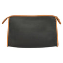 Christian Dior Clutch Bag PVC Black Gold Auth ti3240-3